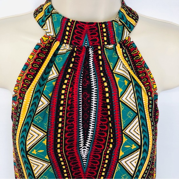 Band of Gypsies Azetc Print Halter Dress - Picture 5 of 16